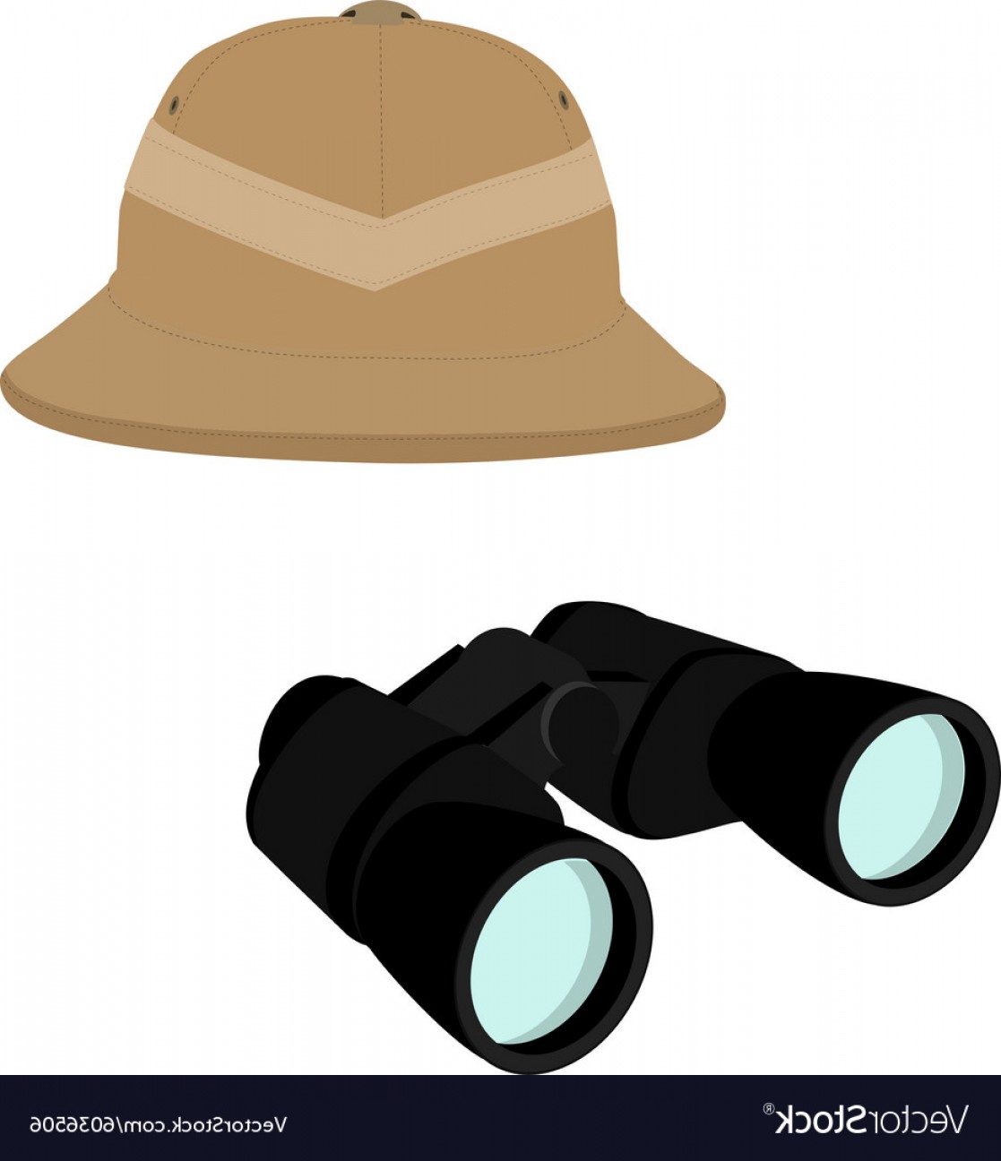 1117x1296 Safari Hat And Binoculars Vector Cultracing