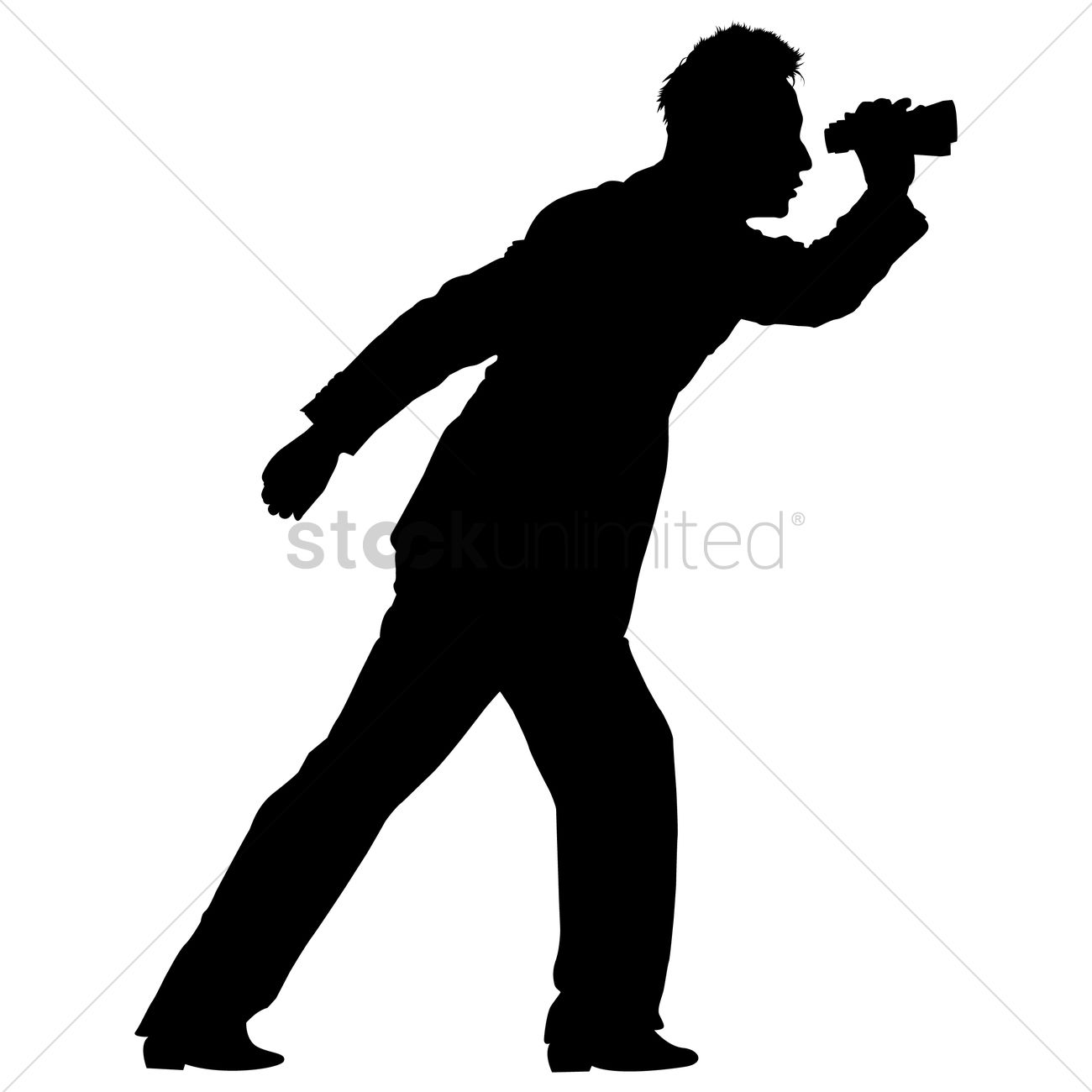 1300x1300 Silhouette Of A Man With Binoculars Vector Image