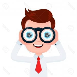 300x300 Unique Person Looking In Binoculars Vectors Soidergi