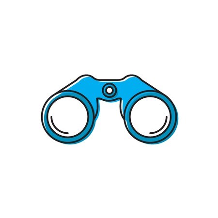 450x450 Binoculars Vector Icon Illustration Design Isolated On White