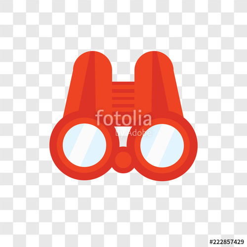 500x500 Binoculars Vector Icon Isolated On Transparent Background