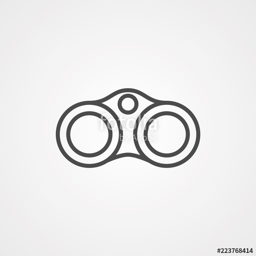 500x500 Binoculars Vector Icon Sign Symbol Stock Image And Royalty Free