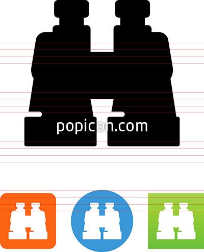 400x495 Vector Binoculars Icon
