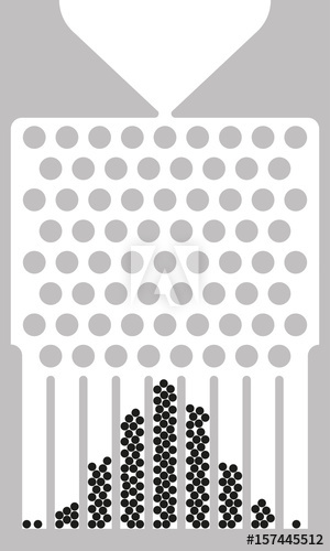 Galton Box, Bean Machine, Quincunx Mathematics Device 300x500 Galton Box, Bean Machine, Quincunx Mathematics Device