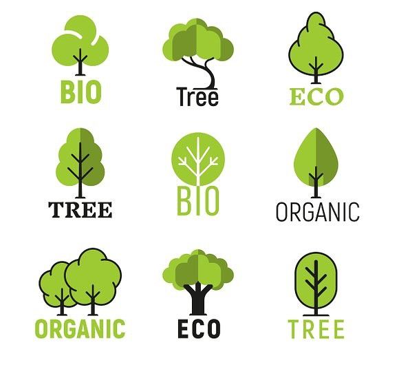 Vector Tree Organic Eco Bio Logo Set Nature Logos Logos 580x549 Vector Tree Organic Eco Bio Logo Set Nature Logos Logos