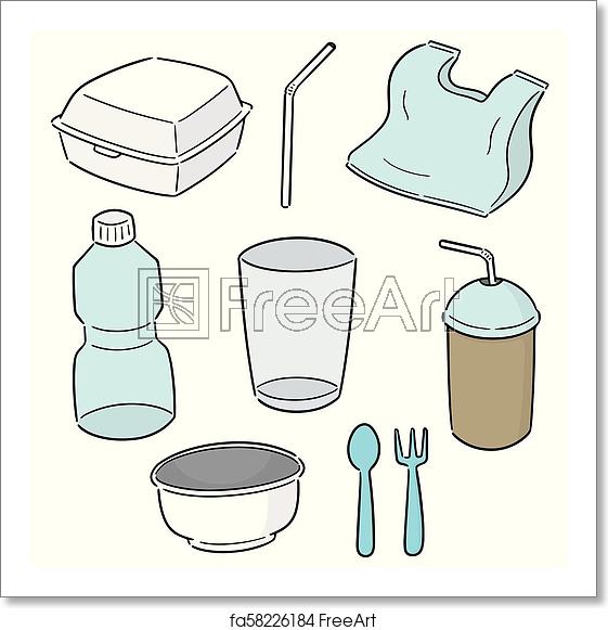 Free Art Print Of Vector Set Of Non Biodegradable Product 561x581 Free Art Print Of Vector Set Of Non Biodegradable Product