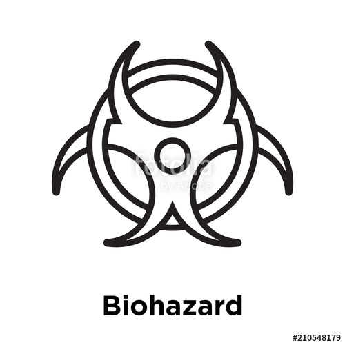 500x500 Biohazard Icon Vector Sign And Symbol Isolated On White Background