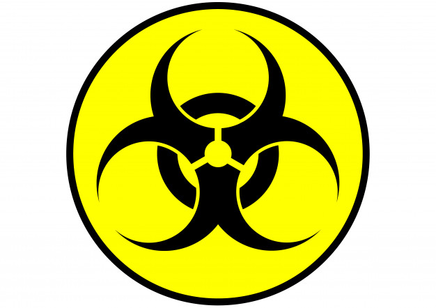 626x442 Biohazard Symbol Label Yellow Isolated Vector Premium Download