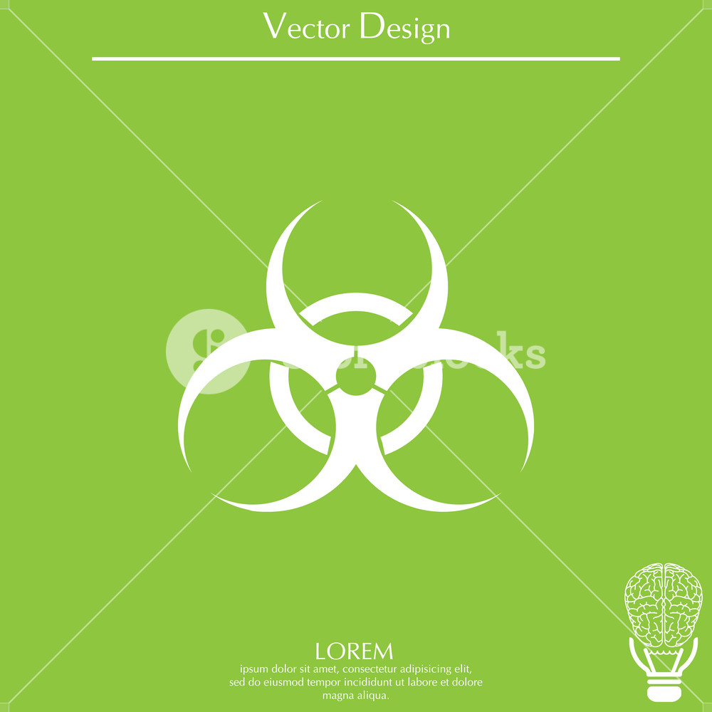 1000x1000 Biohazard Symbol Vector Sign Isolated Royalty Free Stock Image