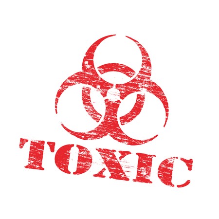 450x450 Toxic Biohazard Symbol Grungy Rubber Stamp Vector Illustration