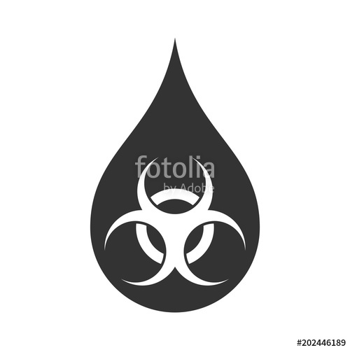 500x500 Biohazard Logo Water Icon Liquid Symbol Vector Stock