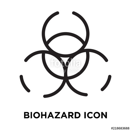 500x500 Biohazard Icon Vector Isolated On White Background, Biohazard Sign