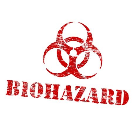 450x450 Biohazard Symbol Grungy Rubber Stamp Symbol Vector Illustration