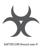 180x195 Free Art Print Of Biohazard Symbol Sign Of Biological Threat Alert
