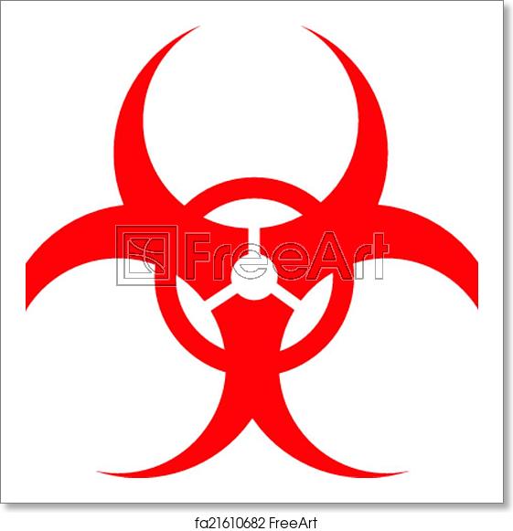 561x581 Free Art Print Of Red Biohazard Sign, Vector Freeart