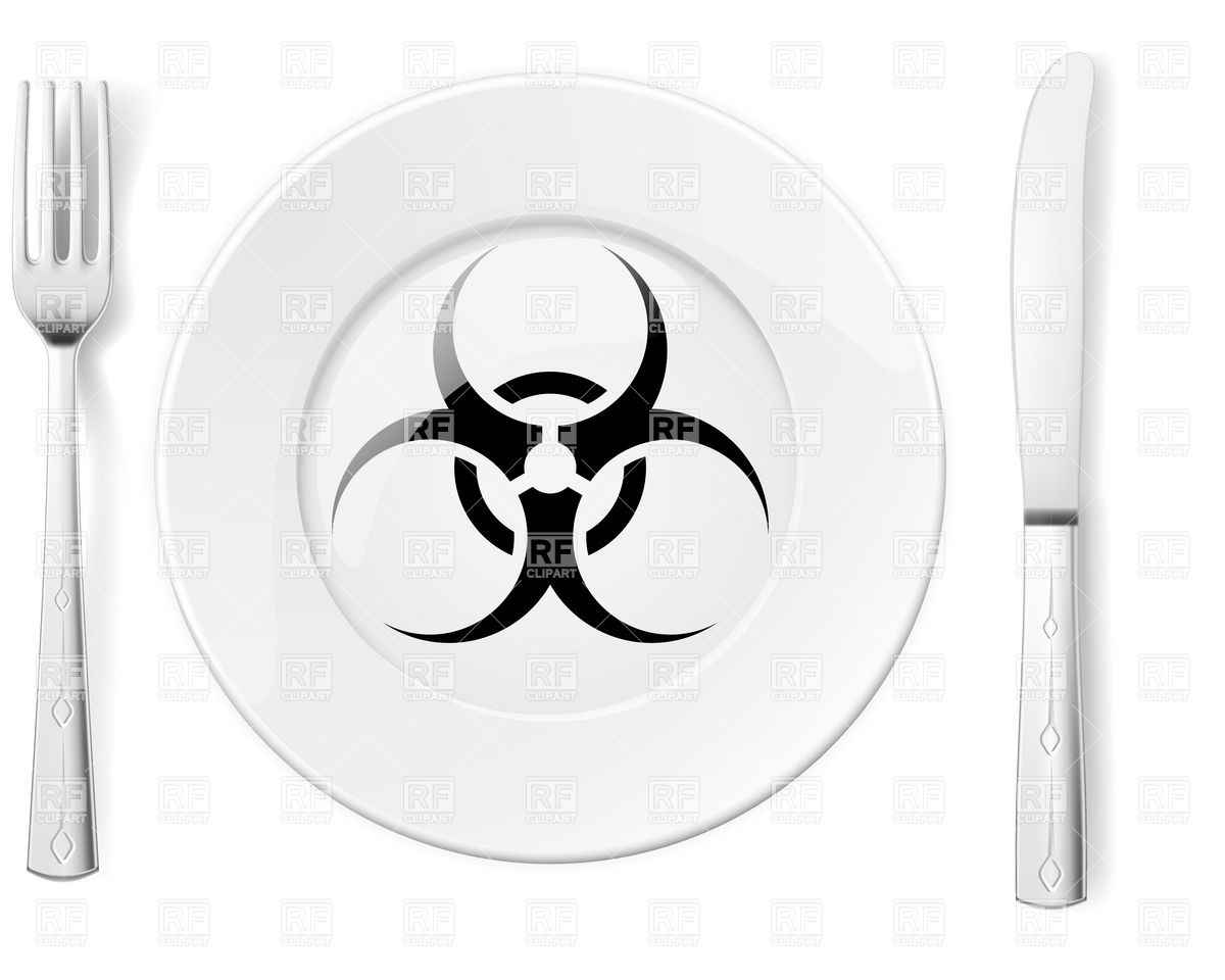 1200x960 Plate With Biohazard Sign Vector Image Of Food And Beverages