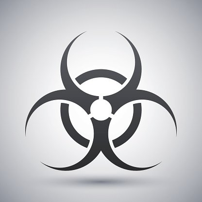 416x416 Vector Biohazard Sign Or Icon Premium Clipart
