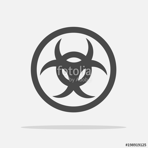 500x500 Biohazard Sign Vector Icon Stock Image And Royalty Free Vector