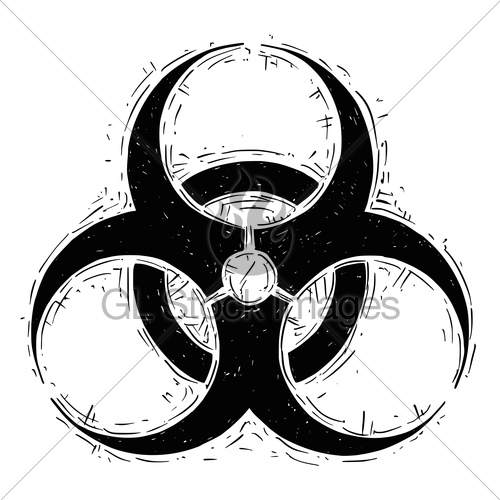 500x500 Biohazard Symbol Vector Drawing Gl Stock Images