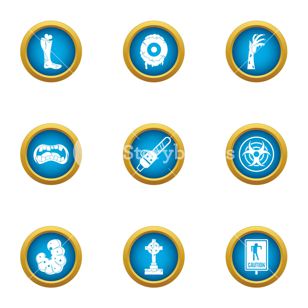 1000x1000 Biohazard Icons Set Flat Set Of Biohazard Vector Icons For Web