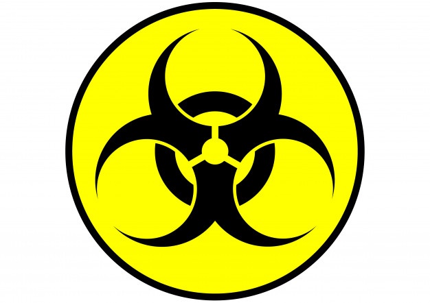 626x442 Biohazard Symbol Label Yellow Isolated Vector Premium Download