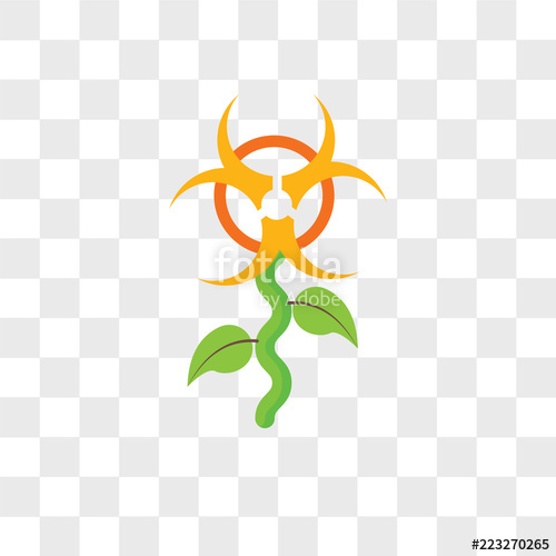 500x500 Biohazard Vector Icon Isolated On Transparent Background
