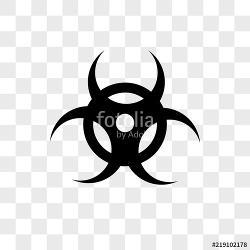 500x500 Biohazard Vector Icon On Transparent Background, Biohazard Icon