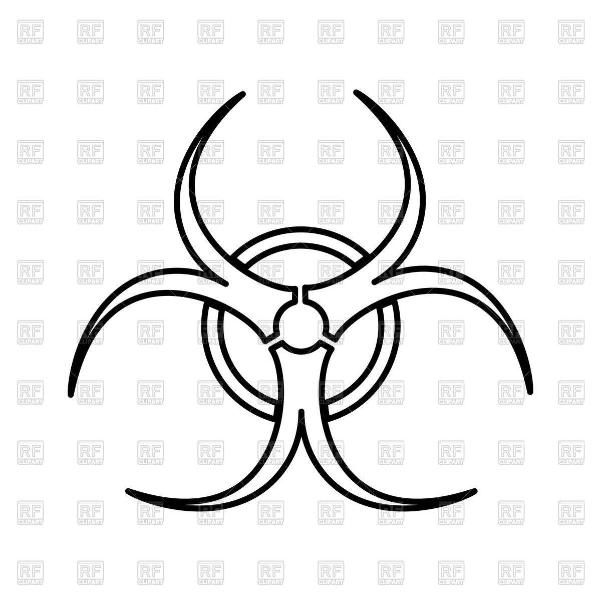 1200x1200 Biological Danger Outline