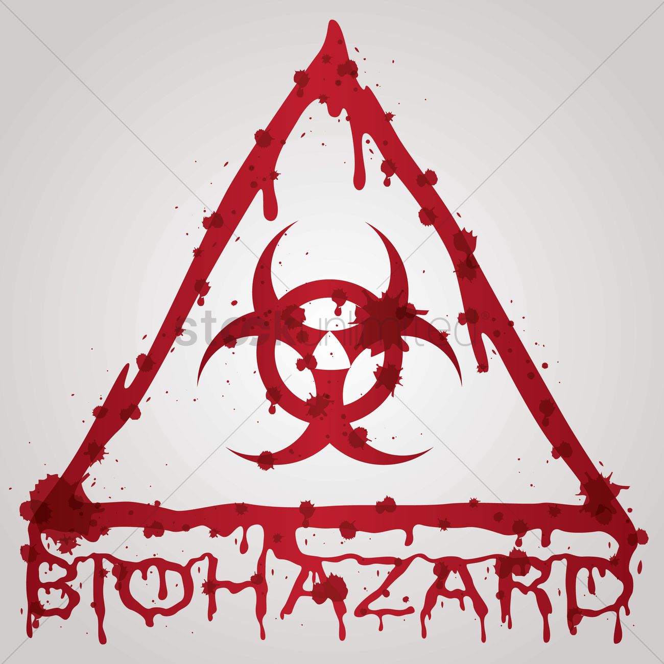 1300x1300 Bloody Biohazard Sign Vector Image