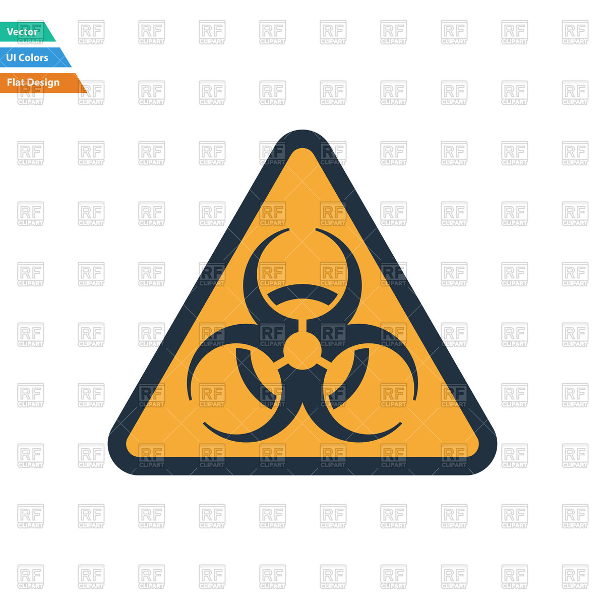 1200x1200 Flat Design Icon Of Biohazard Vector Image Of Signs, Symbols, Maps