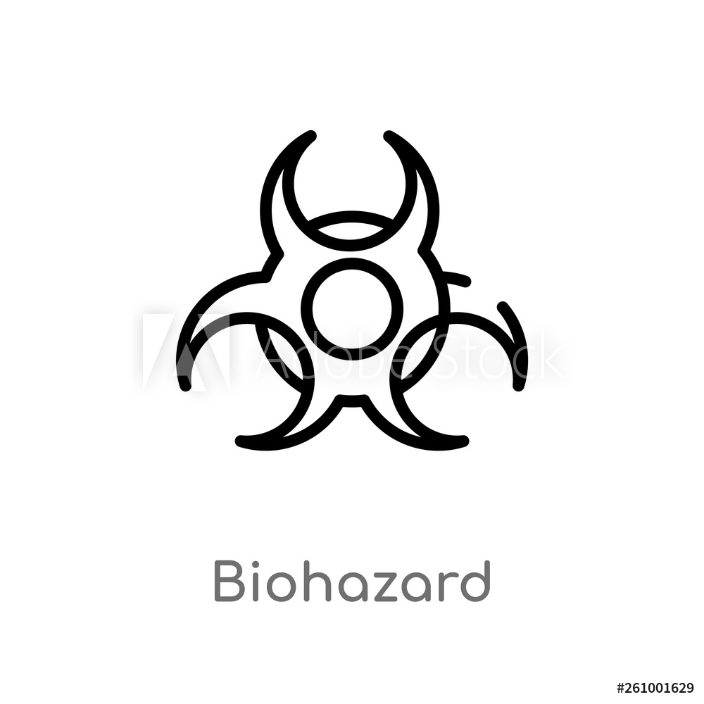 1000x1000 Photo Art Print Outline Biohazard Vector Icon Europosters