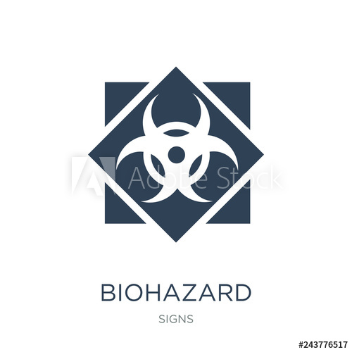500x500 Biohazard Icon Vector On White Background, Biohazard Trendy Filled