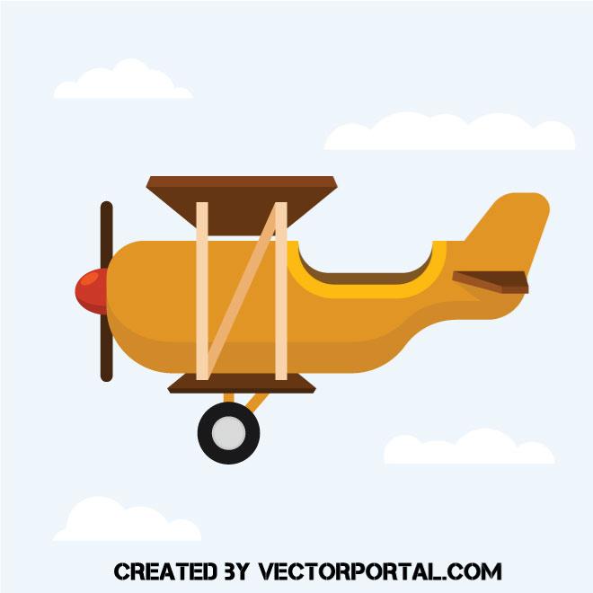 Biplane Vector Illustration 660x660 Biplane Vector Illustration
