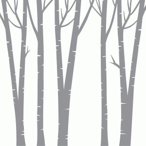 300x300 Silhouette Design Store Square Birch Trees Stencils