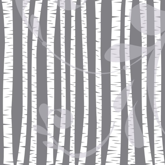570x570 Birch And Aspen Trees Clipart White Forest Silhouette Vector