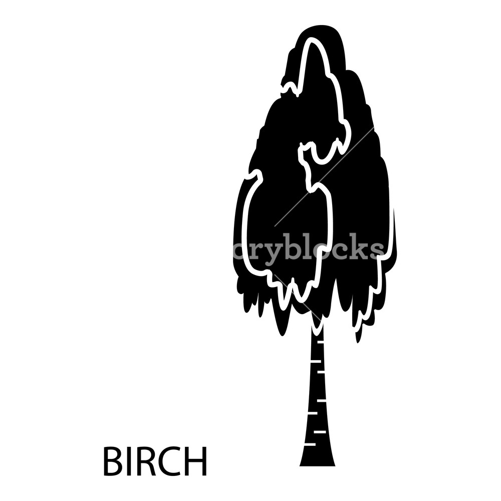 1000x1000 Birch Icon Simple Illustration Of Birch Vector Icon For Web