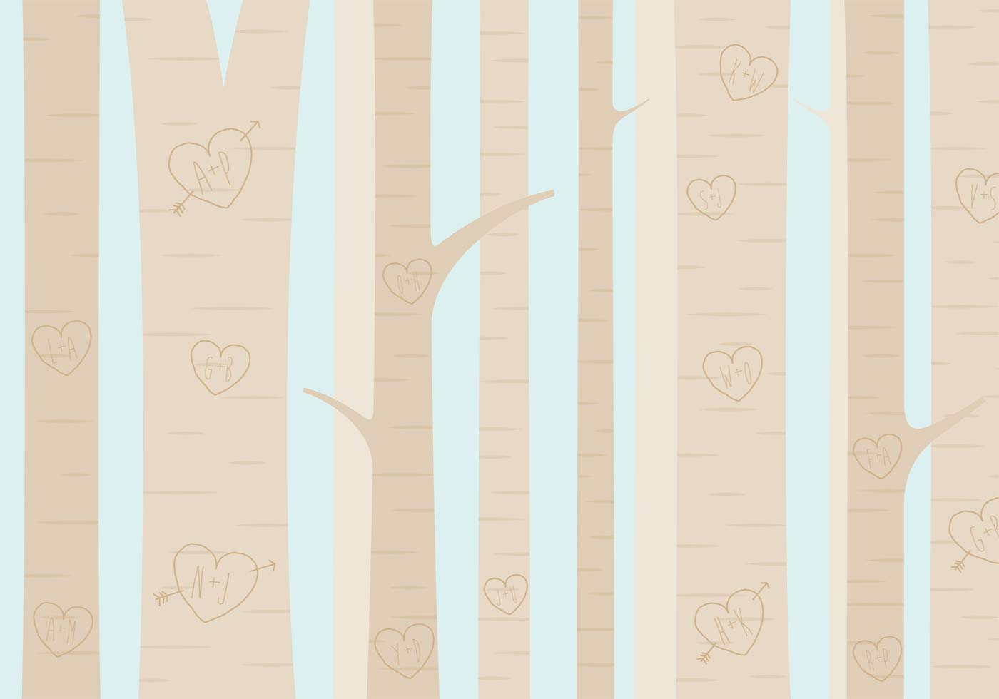 1400x980 Birch Tree Free Vector Art