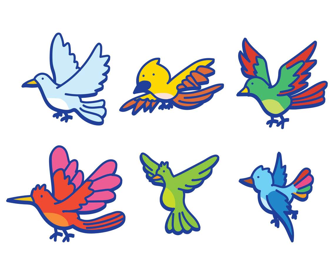 1136x936 Cartoon Birds Vector Vector Art Graphics