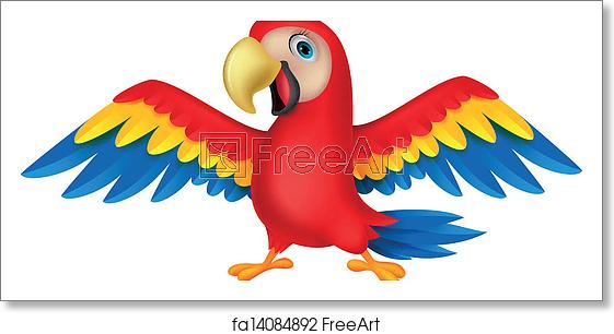561x306 Free Art Print Of Cute Parrot Bird Cartoon Vector Illustration