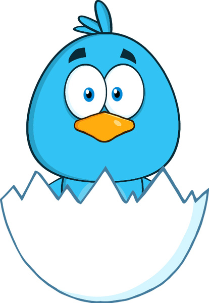 414x600 Funny Blue Bird Cartoon Vector Set Free Vector In Encapsulated