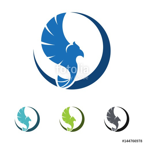500x500 Fly Bird Logo, Bird Crescent Moon Logo, Crescent Moon Design Logo