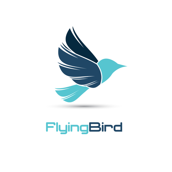 600x600 Flying Bird Logo Vector Free Download