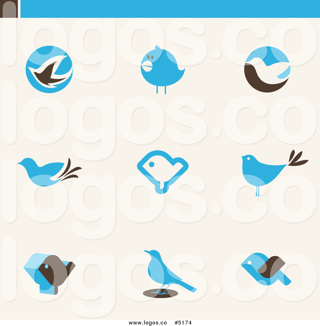 1024x1044 Royalty Free Vector Of Blue Bird Logos Over Beige