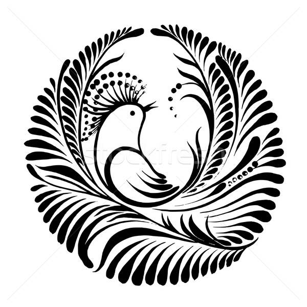 Decorative Silhouette Bird Of Paradise Vector Illustration Olena 600x600 Decorative Silhouette Bird Of Paradise Vector Illustration Olena