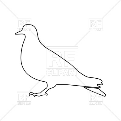 400x400 Bird Outline Icon Vector Image Of Silhouettes, Outlines