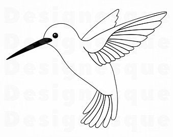 340x270 Bird Vector Outline Etsy