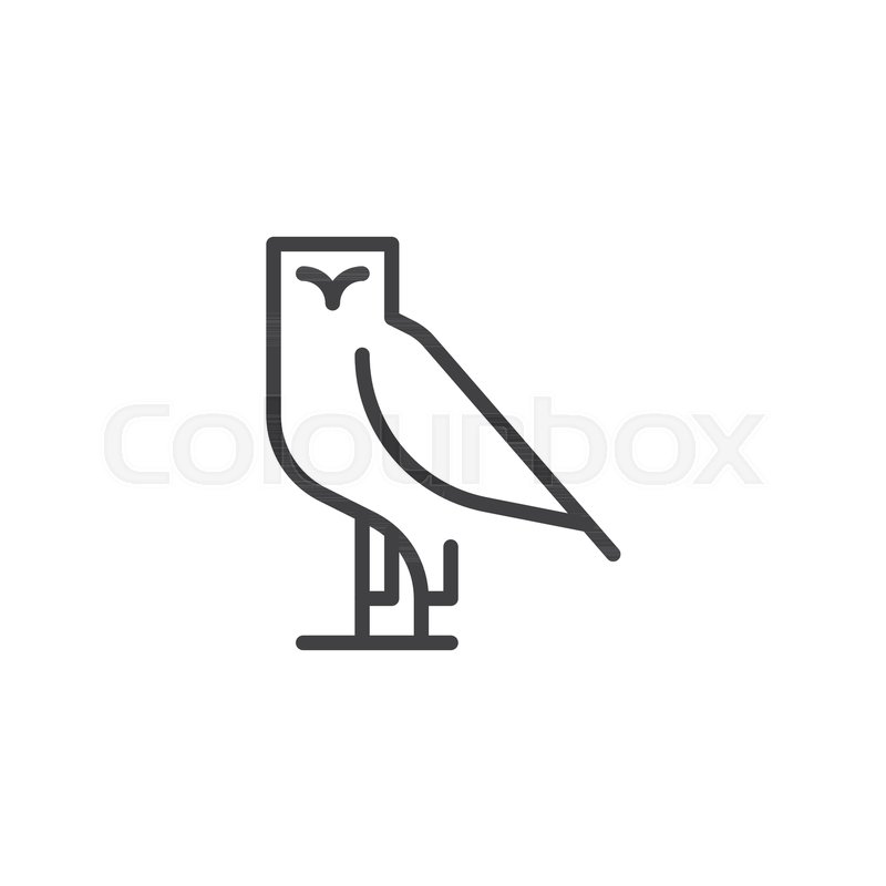 800x800 Owl Bird Outline Icon Linear Style Stock Vector Colourbox