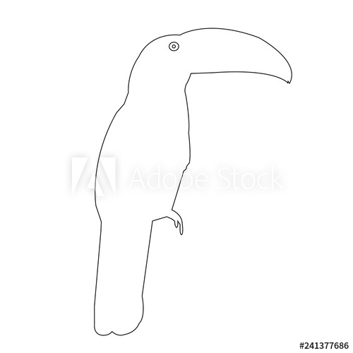 500x500 Parrot Bird Outline Vector Icon