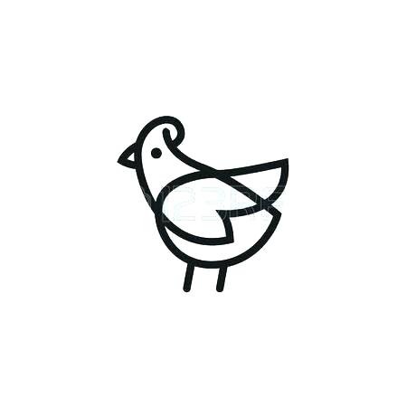 450x450 Simple Bird Outline D Logo Design Vector Template Linear Style