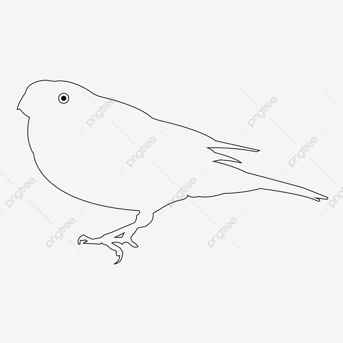 1200x1200 Bird Outline Vector Icon Bird, Icon, Silhouette Png